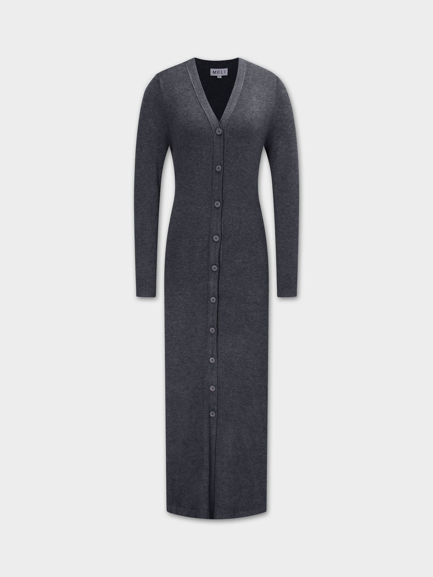 Duster Cardigan 50"-Charcoal Grey-1