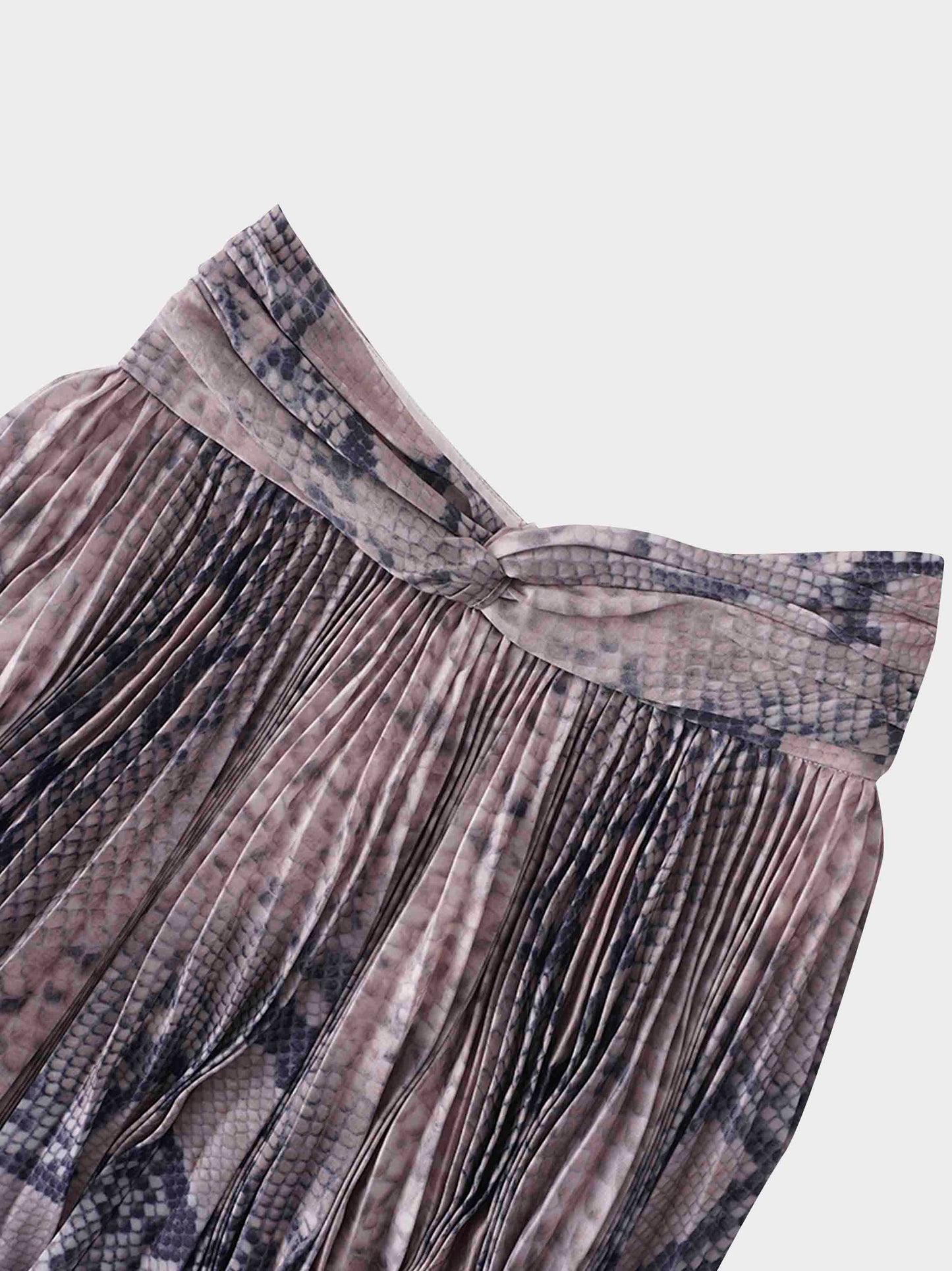 Ruched Waist Skirt- Snake Print-4