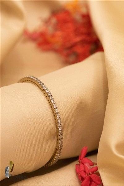 Single line Diamond Bangle-1