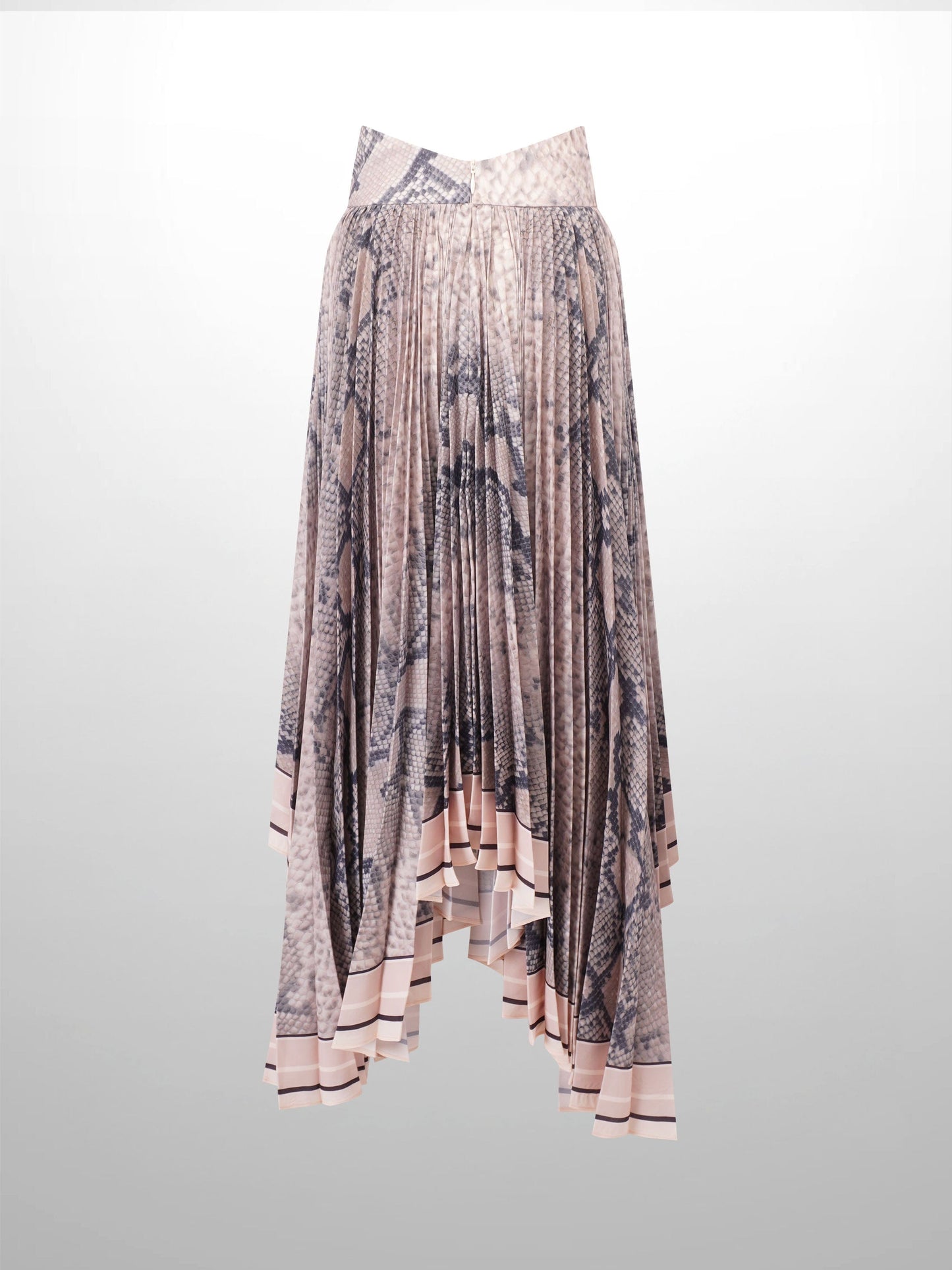Ruched Waist Skirt- Snake Print-3