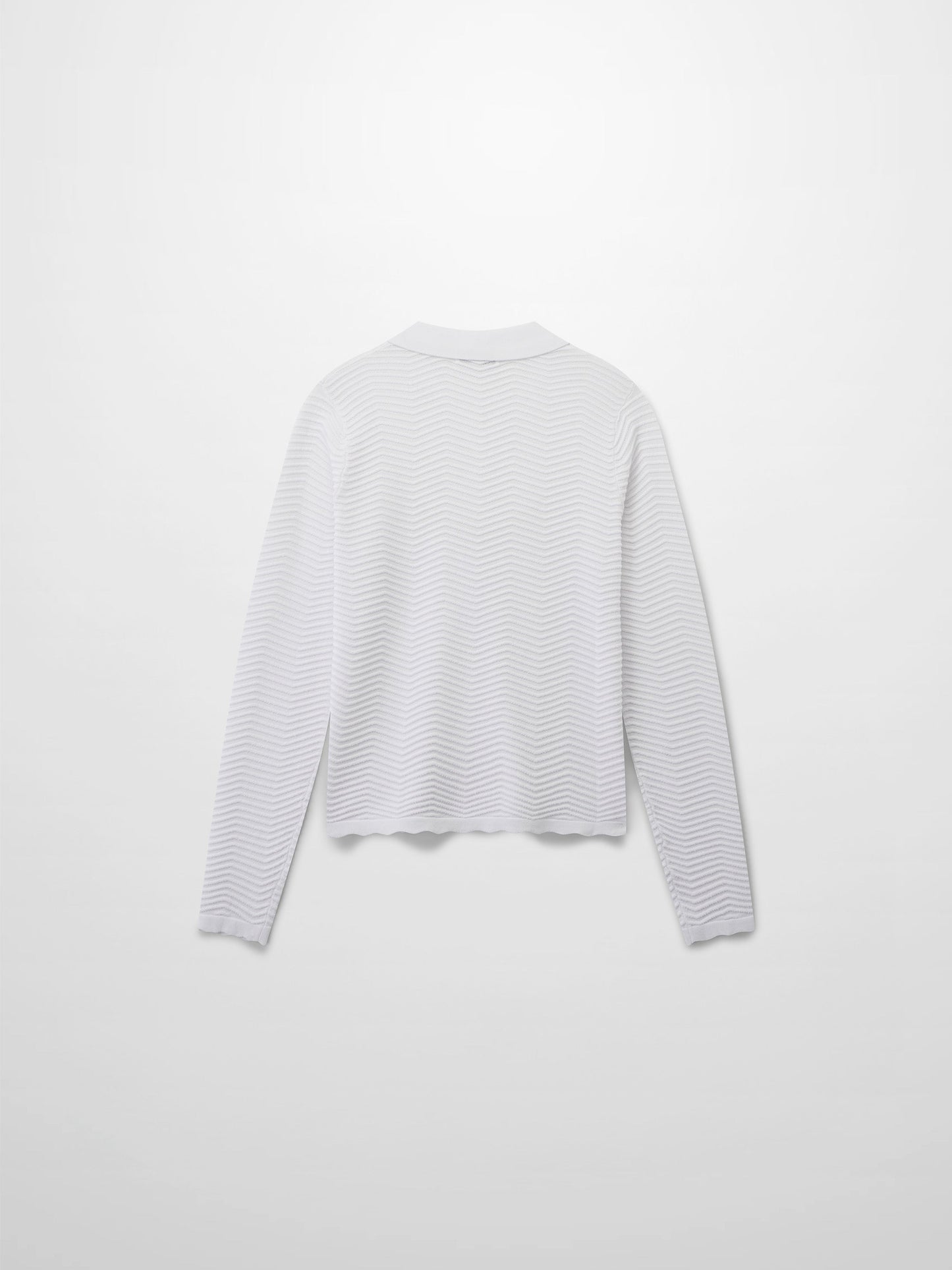 Scallop Edge Collar Sweater-White-2