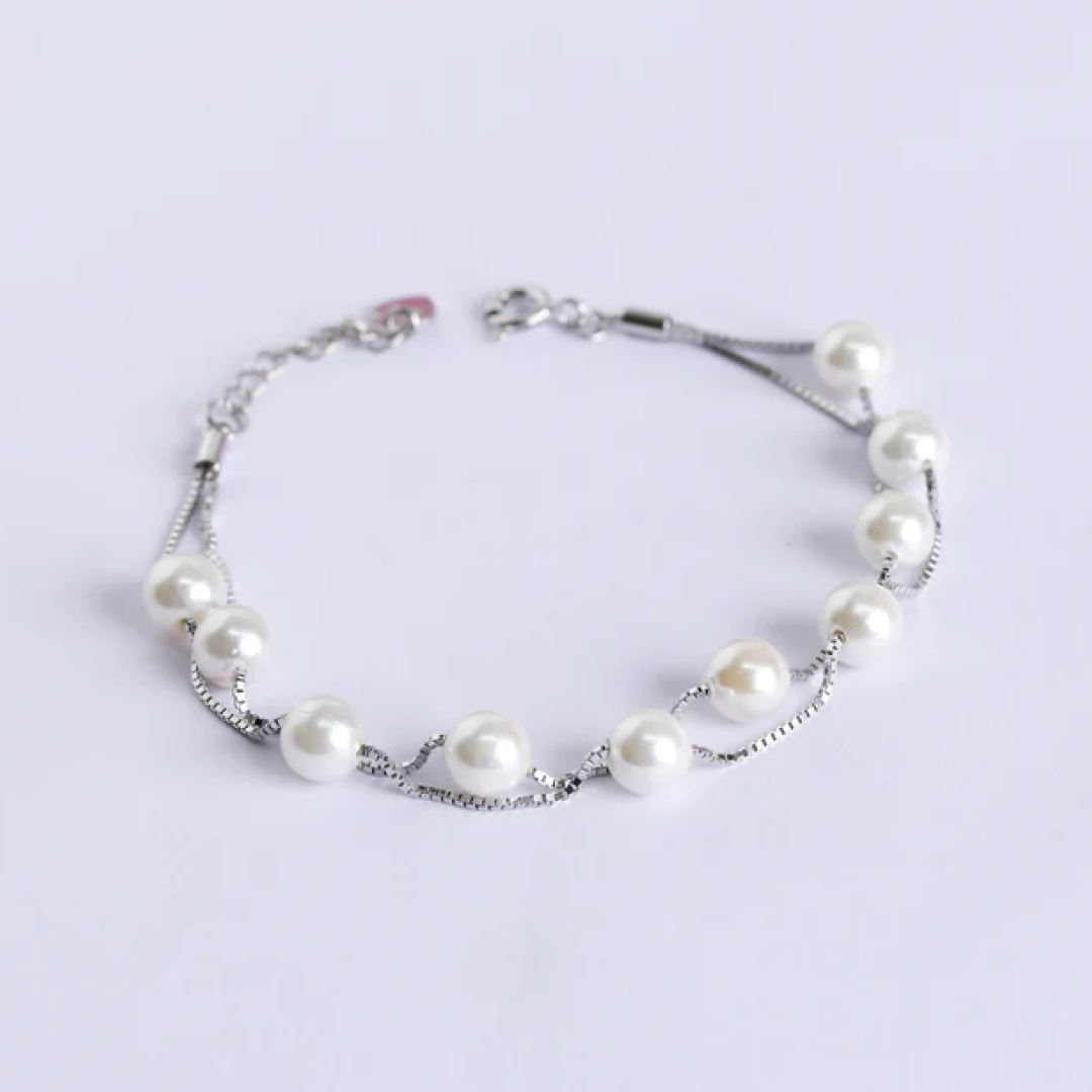 Double line pearl Bracelet-2