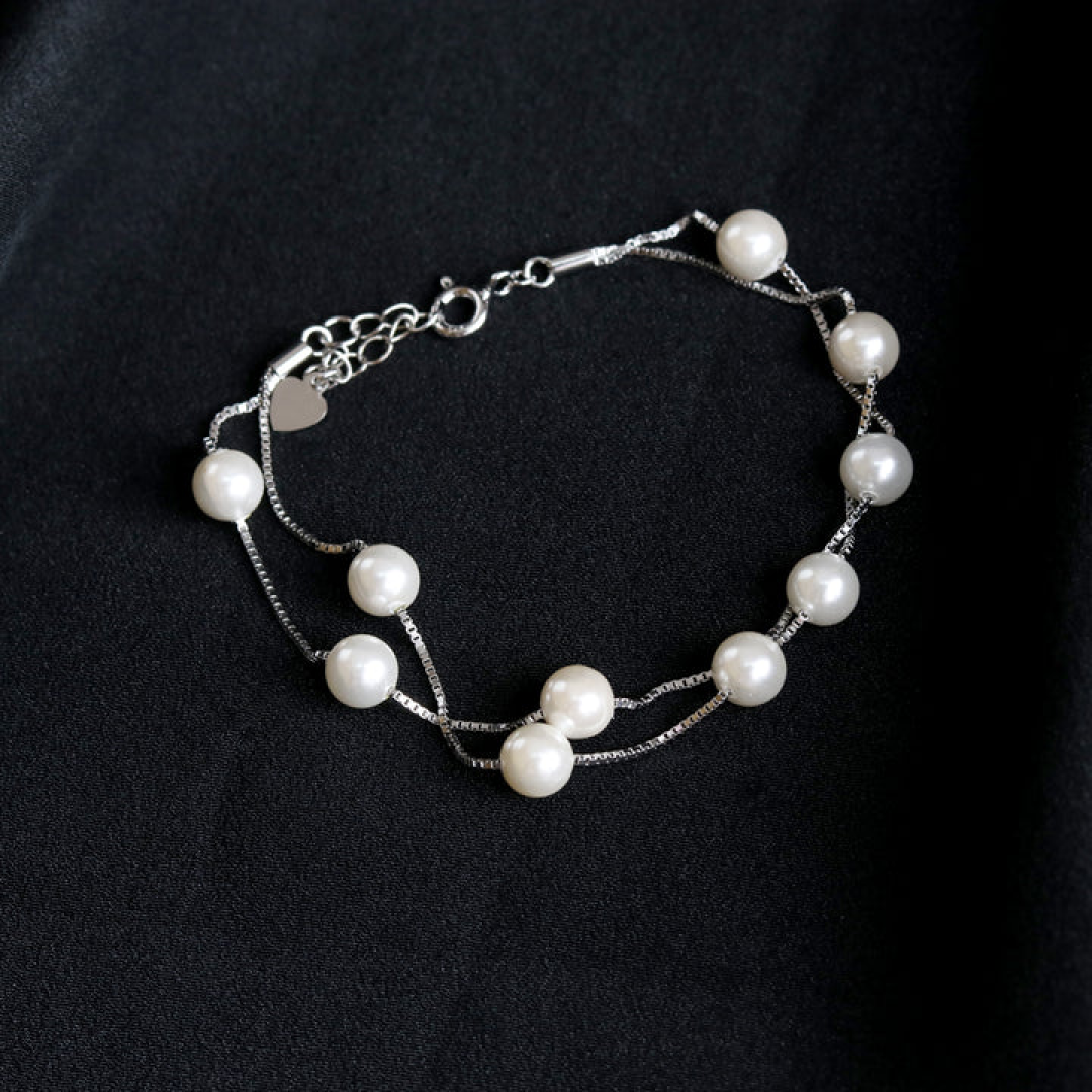 Double line pearl Bracelet-3
