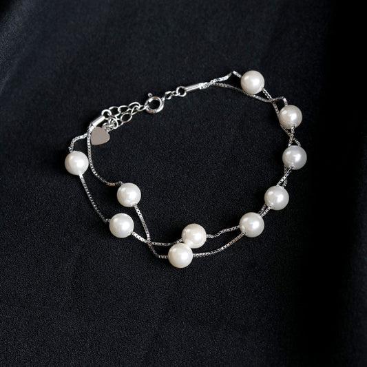 Double line pearl Bracelet-1