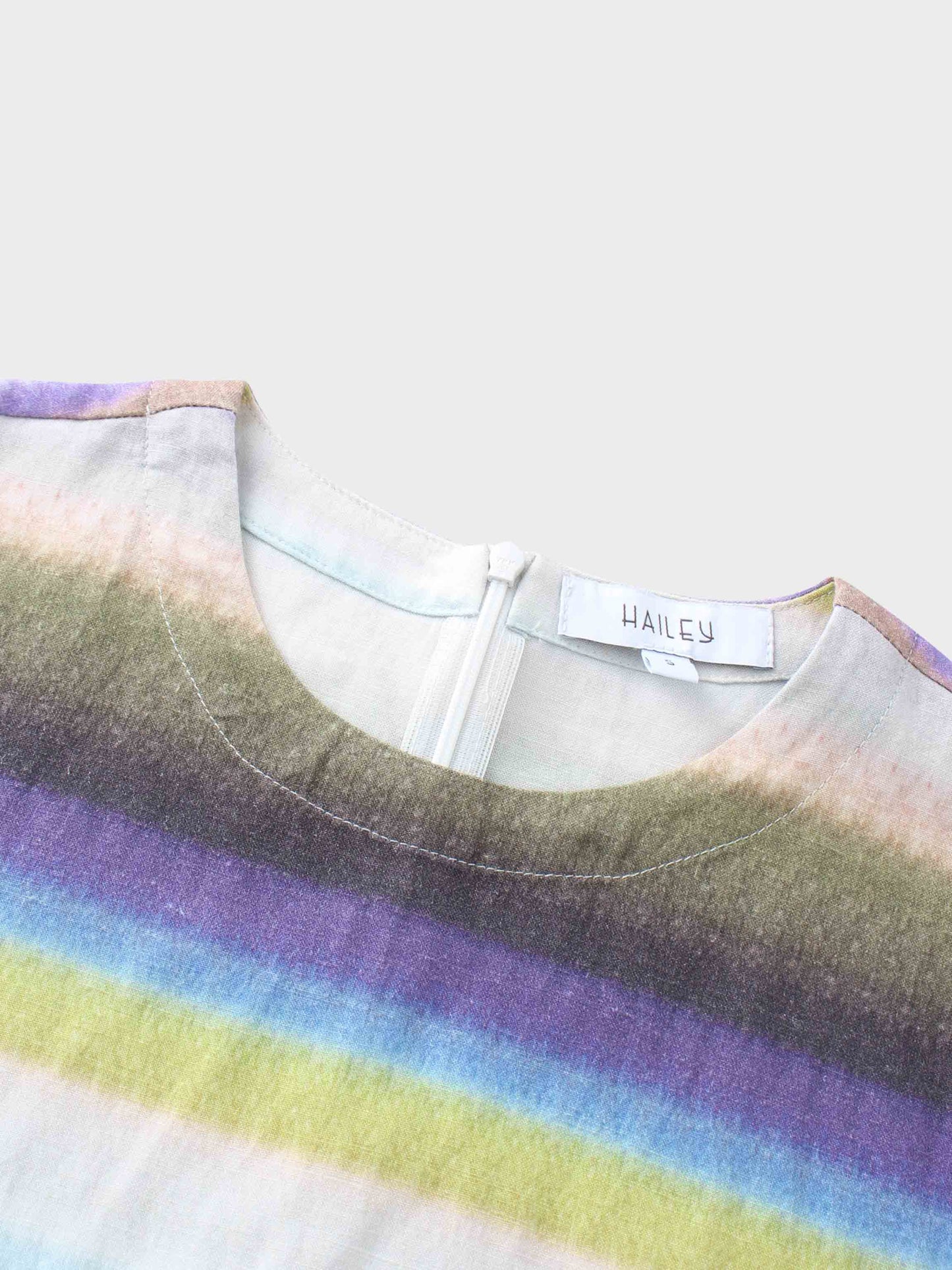 Linen Blend Crop Swing Top-Ombre Stripe-3