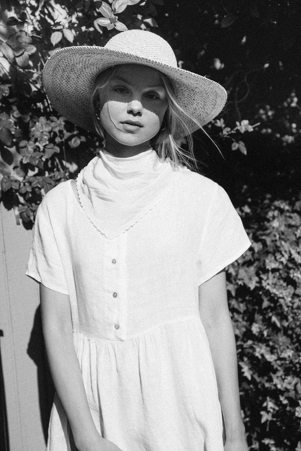 Charlotte Linen Dress - White Linen Dress-4