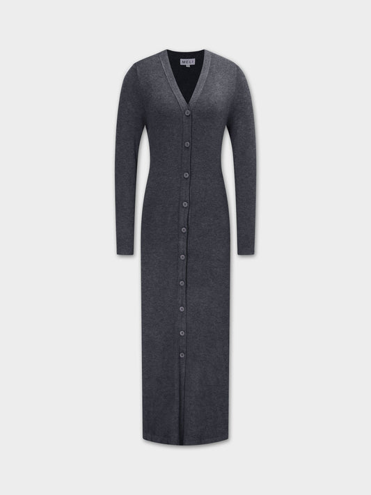 Duster Cardigan 50"-Charcoal Grey-1