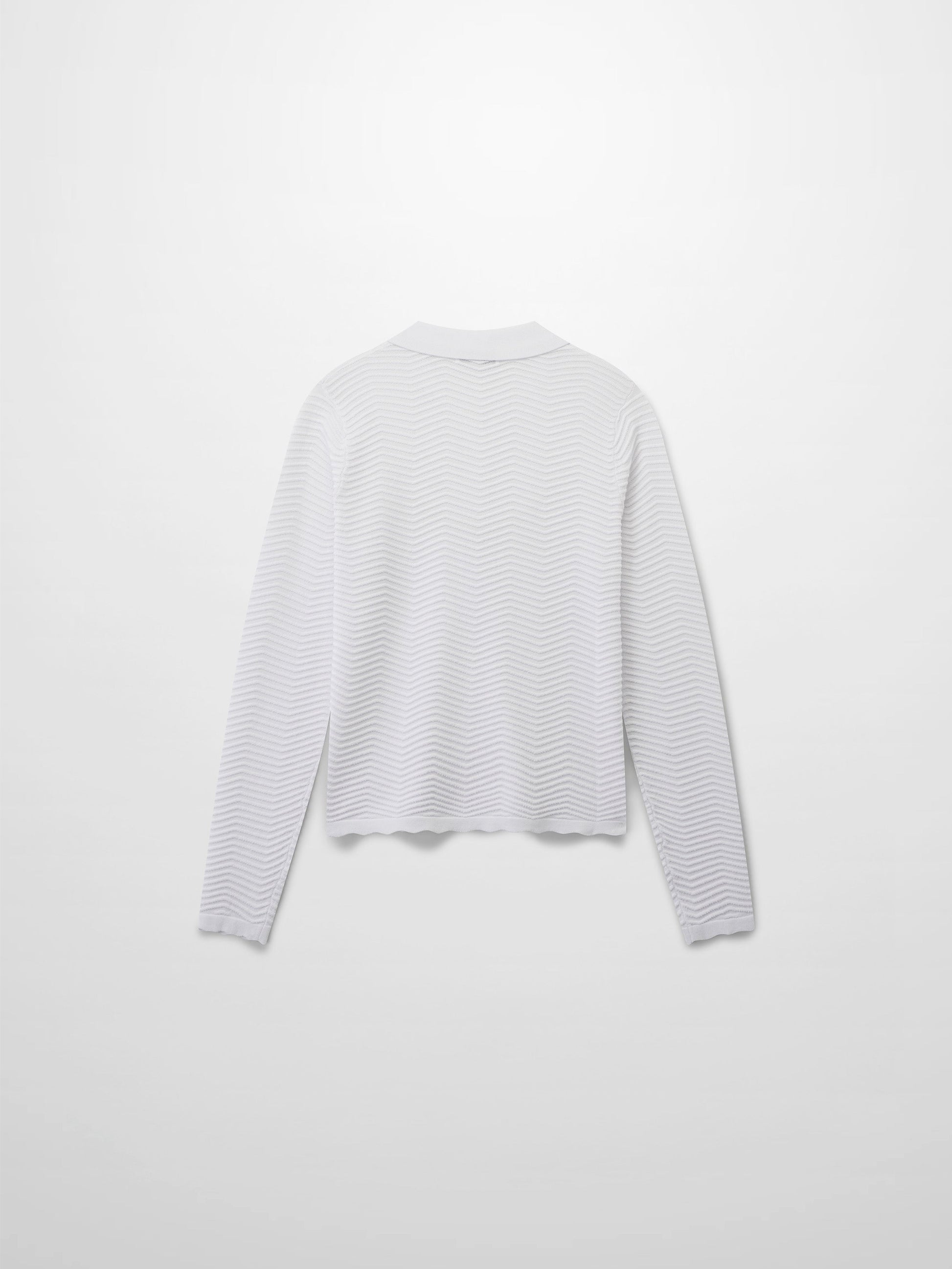 Scallop Edge Collar Sweater-White-2