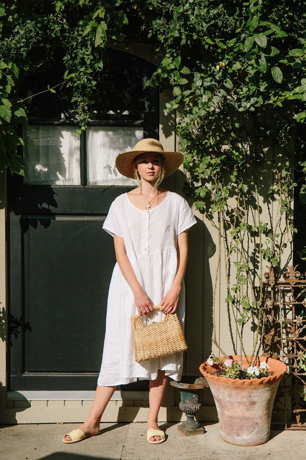 milly charlotte linen piped dress Meet the Milly Shirtdress A timeless classic, made from 100% cotton poplin for lightweight structure and all day comfort. @Im.Sandradee styles the Milly in Chartreuse, showing just how effortlessly it can